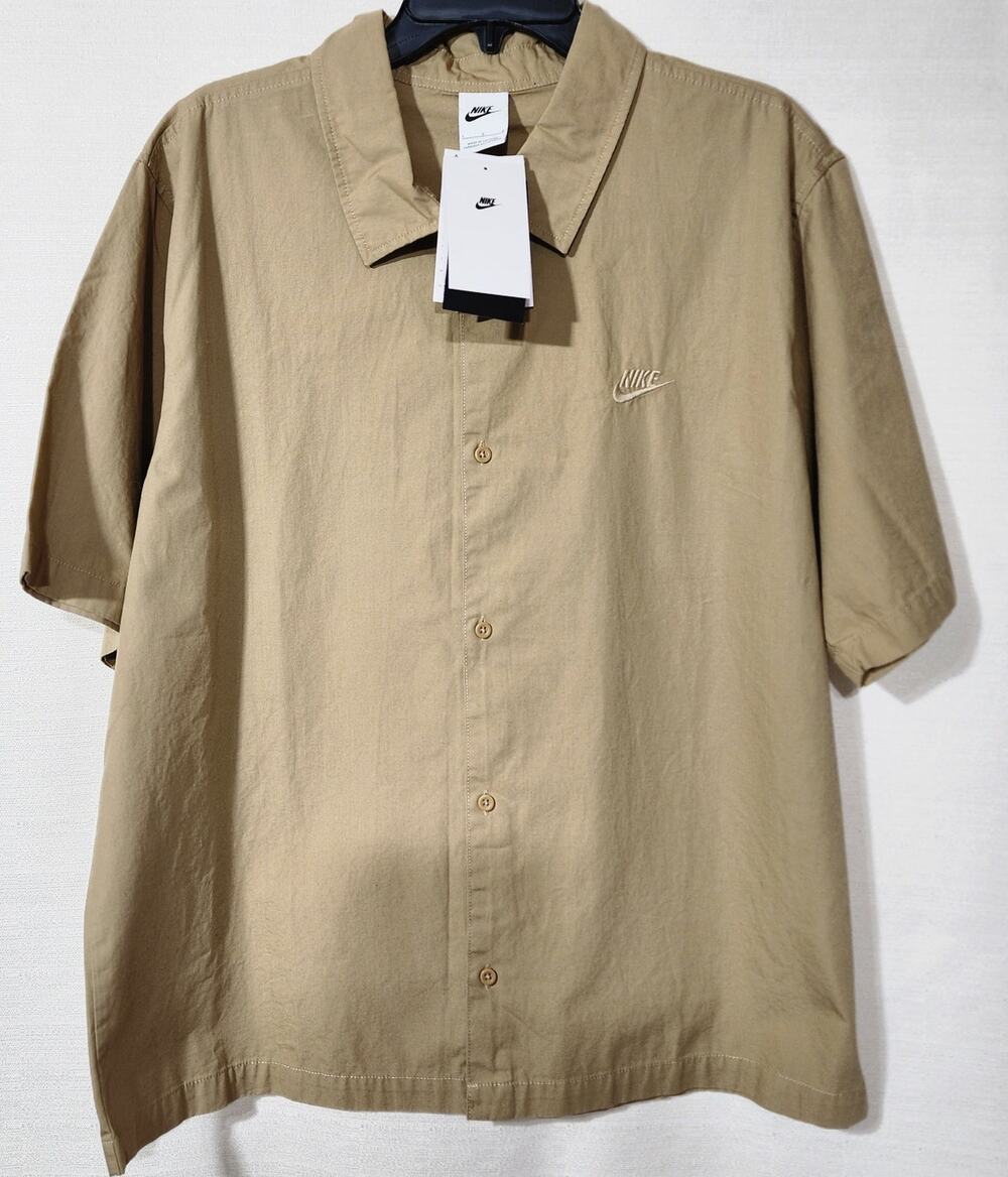 Nike Men's Club Short Sleeve Button-Up Shirt men size Large
